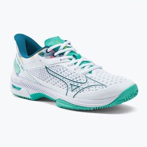 Mizuno Women's Teal and White Athletic Sneakers